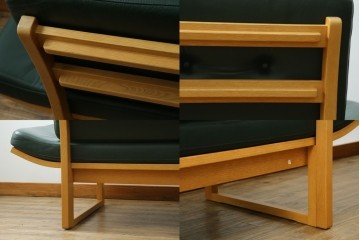 中古　カンディハウス(CONDE HOUSE)　アルプ(ALP)　本革　シンプルで美しい北欧モダンデザインの2人掛けソファ　定価約42万円　(R-083782)