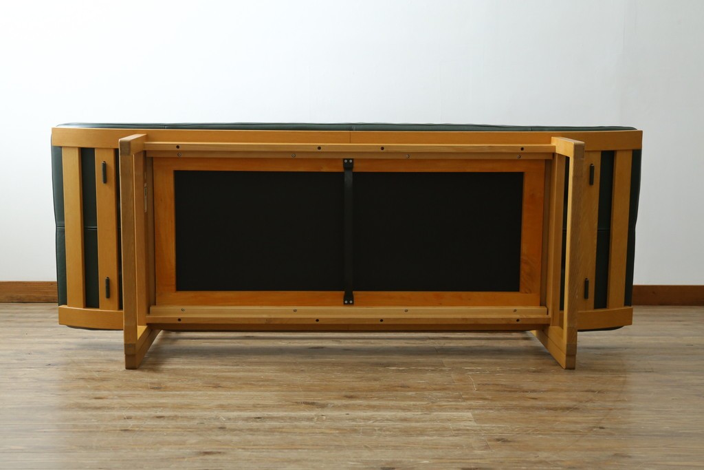 中古　カンディハウス(CONDE HOUSE)　アルプ(ALP)　本革　シンプルで美しい北欧モダンデザインの2人掛けソファ　定価約42万円　(R-083782)