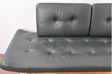 中古　カンディハウス(CONDE HOUSE)　アルプ(ALP)　本革　シンプルで美しい北欧モダンデザインの2人掛けソファ(ダイニングソファ、レザーソファ、2P、二人掛け、2人掛け)(定価約42万円)(R-083782)