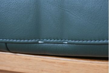 中古　カンディハウス(CONDE HOUSE)　アルプ(ALP)　本革　シンプルで美しい北欧モダンデザインの2人掛けソファ(ダイニングソファ、レザーソファ、2P、二人掛け、2人掛け)(定価約42万円)(R-083782)