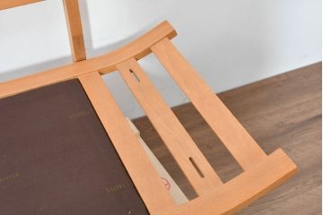 中古　カンディハウス(CONDE HOUSE)　アルプ(ALP)　本革　シンプルで美しい北欧モダンデザインの2人掛けソファ(ダイニングソファ、レザーソファ、2P、二人掛け、2人掛け)(定価約42万円)(R-083782)
