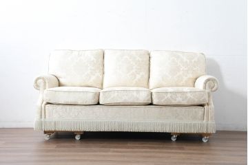 中古　展示品　美品　イギリス　英国高級家具ブランド　Art forma(アートフォーマ)　優雅なひとときを演出する3人掛けソファ(トリプルソファ、三人掛け、3P、英国)(定価約55万円)(R-083786)
