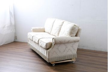 中古　展示品　美品　イギリス　英国高級家具ブランド　Art forma(アートフォーマ)　優雅なひとときを演出する3人掛けソファ(トリプルソファ、三人掛け、3P、英国)(定価約55万円)(R-083786)