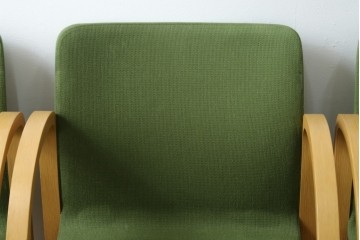 中古　arflex(アルフレックス)　FK　優しい色合いがナチュラルな印象を与えるアームチェア4脚セット　現行定価約374000円　(R-083788)