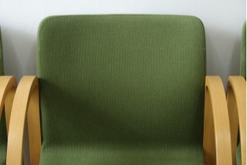 中古　arflex(アルフレックス)　FK　優しい色合いがナチュラルな印象を与えるアームチェア4脚セット　現行定価約374000円　(R-083788)