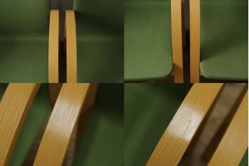 中古　arflex(アルフレックス)　FK　優しい色合いがナチュラルな印象を与えるアームチェア4脚セット　現行定価約374000円　(R-083788)