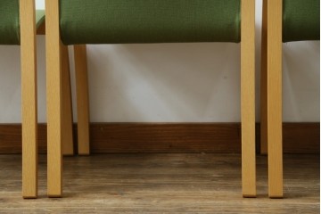 中古　arflex(アルフレックス)　FK　優しい色合いがナチュラルな印象を与えるアームチェア4脚セット　現行定価約374000円　(R-083788)