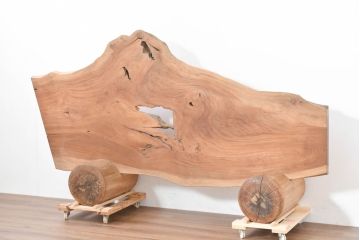 和製アンティーク　特大!!　重厚　杢目の良い総欅(ケヤキ)材一枚板　自然の風合いを活かした温かみあるデザインが魅力の衝立て(パーテーション、つい立て、衝い立て、間仕切り)(R-083790)