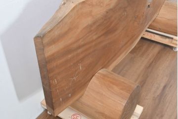 和製アンティーク　特大!!　重厚　杢目の良い総欅(ケヤキ)材一枚板　自然の風合いを活かした温かみあるデザインが魅力の衝立て(パーテーション、つい立て、衝い立て、間仕切り)(R-083790)