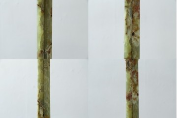 イタリアビンテージ　高級イタリア輸入品　ONYX ART　クラシカルエレガント　大理石ポールと美しい真鍮細工のフロアスタンド　(R-083792)