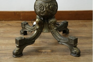 イタリアビンテージ　高級イタリア輸入品　ONYX ART　クラシカルエレガント　大理石ポールと美しい真鍮細工のフロアスタンド　(R-083792)