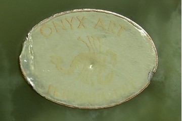 イタリアビンテージ　高級イタリア輸入品　ONYX ART　クラシカルエレガント　大理石ポールと美しい真鍮細工のフロアスタンド　(R-083792)