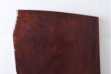 《再塗装費込み(片面のみ)》　和製ヴィンテージ　杢目の美しさが魅力の欅材一枚板　(R-083794)