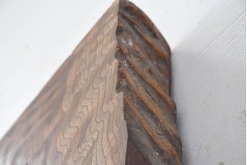 《再塗装費込み(片面のみ)》　和製ヴィンテージ　杢目の美しさが魅力の欅材一枚板　(R-083794)