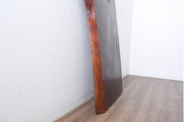 《再塗装費込み(片面のみ)》　和製ヴィンテージ　杢目の美しさが魅力の欅材一枚板　(R-083794)