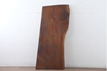 《再塗装費込み(片面のみ)》　和製ヴィンテージ　杢目の美しさが魅力の欅材一枚板　(R-083794)