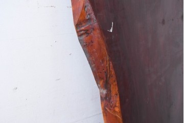 《再塗装費込み(片面のみ)》　和製ヴィンテージ　杢目の美しさが魅力の欅材一枚板　(R-083794)