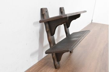 中古　飛騨産業　プロヴィンシャル(Provincial)　木の温もりと懐かしさが調和する空間づくりにぴったりなウォールシェルフ(ウォールラック、壁掛け飾り棚、吊り棚、ウッドシェルフ、木製ラック)(R-083795)