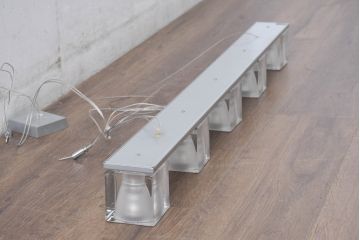 中古　ルミナベッラ(LUMINABELLA)　ファビアン(Fabbian)　モダンな空間に映える5灯ペンダントライト(天井照明、吊り下げ照明)(定価約25万円)(R-083797)
