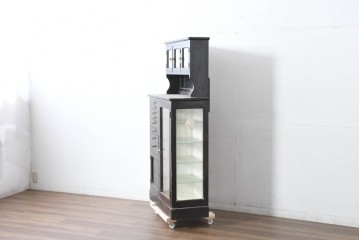 和製アンティーク　ペイント仕上げ限定　見せる収納・隠す収納!インテリアを楽しめるデンタルキャビネット　(R-083800)