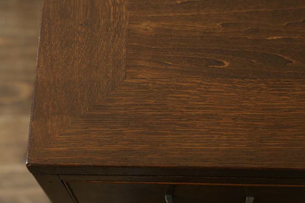 和製アンティーク　レトロな雰囲気が魅力の両袖机　(R-083801)