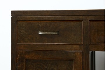 和製アンティーク　レトロな雰囲気が魅力の両袖机　(R-083801)