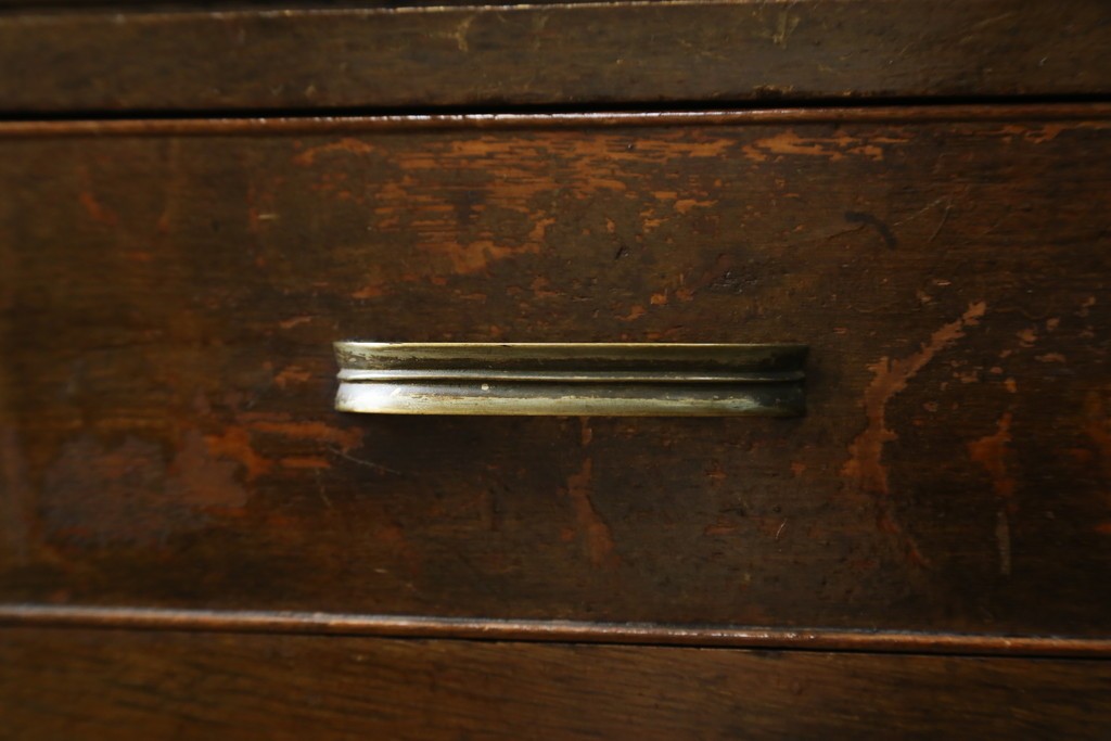 和製アンティーク　レトロな雰囲気が魅力の両袖机　(R-083801)