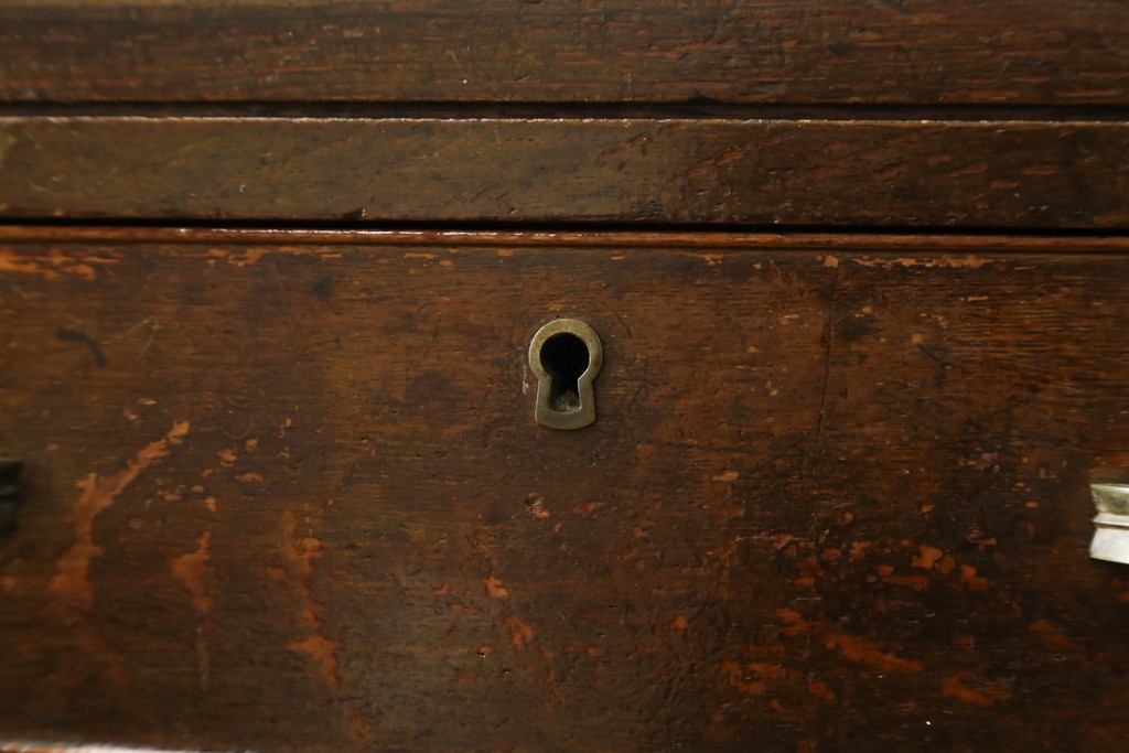 和製アンティーク　レトロな雰囲気が魅力の両袖机　(R-083801)