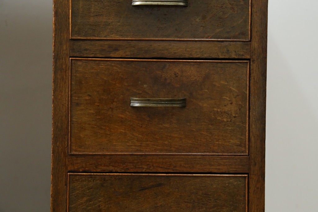 和製アンティーク　レトロな雰囲気が魅力の両袖机　(R-083801)