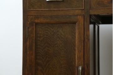 和製アンティーク　レトロな雰囲気が魅力の両袖机　(R-083801)