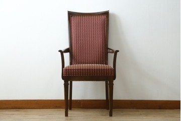中古　美品　maruni(マルニ木工)　地中海シリーズ　あらゆるシーンに気品を添える逸品のカンヌアームチェア　定価約10万円　(R-083802)