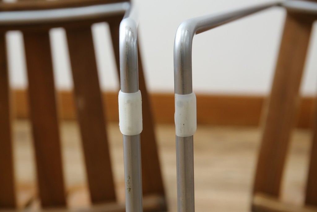 ノルウェービンテージ　名作　Hans Bruttrud(ハンス・ブラットルゥ)デザイン　スカンディアジュニア(Scandia Junior)　スタッキングチェア2脚セット(アームレスチェア、ダイニングチェア、椅子、イス、北欧ヴィンテージ、バラ売り可能)(R-083805)