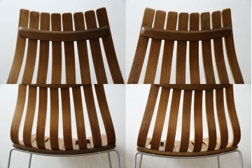 ノルウェービンテージ　名作　Hans Bruttrud(ハンス・ブラットルゥ)デザイン　スカンディアジュニア(Scandia Junior)　スタッキングチェア2脚セット(アームレスチェア、ダイニングチェア、椅子、イス、北欧ヴィンテージ、バラ売り可能)(R-083805)