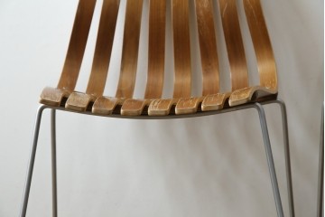 ノルウェービンテージ　名作　Hans Bruttrud(ハンス・ブラットルゥ)デザイン　スカンディアジュニア(Scandia Junior)　スタッキングチェア2脚セット(アームレスチェア、ダイニングチェア、椅子、イス、北欧ヴィンテージ、バラ売り可能)(R-083805)