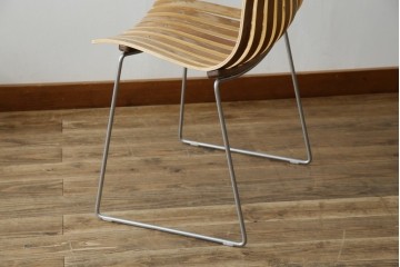 ノルウェービンテージ　名作　Hans Bruttrud(ハンス・ブラットルゥ)デザイン　スカンディアジュニア(Scandia Junior)　スタッキングチェア2脚セット(アームレスチェア、ダイニングチェア、椅子、イス、北欧ヴィンテージ、バラ売り可能)(R-083805)