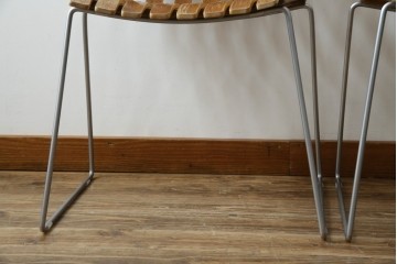 ノルウェービンテージ　名作　Hans Bruttrud(ハンス・ブラットルゥ)デザイン　スカンディアジュニア(Scandia Junior)　スタッキングチェア2脚セット(アームレスチェア、ダイニングチェア、椅子、イス、北欧ヴィンテージ、バラ売り可能)(R-083805)