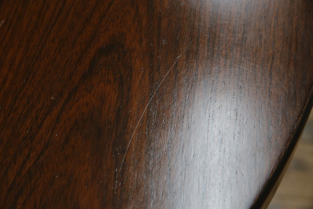 デンマークビンテージ　美品　Kai Kristiansen(カイ・クリスチャンセン)　ローズウッド材の上品な色合いが魅力のダイニングテーブル　(R-083806)