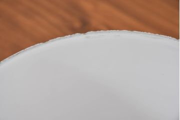 和製アンティーク　つるんとした質感が可愛らしい!様々なインテリアに馴染む半球型ランプシェード(照明カバー、吊り下げ照明、ペンダントライト、天井照明、シェード、電笠)(R-083807)