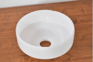 和製アンティーク　シンプルなのに存在感がある浅盛ガラスシェード(照明カバー、吊り下げ照明、ペンダントライト、天井照明、電笠)(R-083809)
