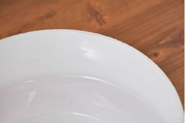 和製アンティーク　シンプルなのに存在感がある浅盛ガラスシェード(照明カバー、吊り下げ照明、ペンダントライト、天井照明、電笠)(R-083810)