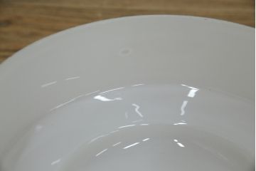 和製アンティーク　シンプルなのに存在感がある浅盛ガラスシェード(照明カバー、吊り下げ照明、ペンダントライト、天井照明、電笠)(R-083810)