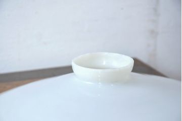 《引っ掛けシーリング式ペンダントライト加工費込み》　和製アンティーク　戦前　レトロな平笠2個セット(天井照明カバー、吊り下げ照明カバー、シェード、電笠)(R-083814)