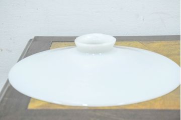 《引っ掛けシーリング式ペンダントライト加工費込み》　和製アンティーク　戦前　レトロな平笠2個セット(天井照明カバー、吊り下げ照明カバー、シェード、電笠)(R-083815)