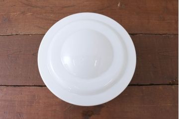 和製アンティーク　レトロモダンな空間を彩る乳白ガラスペンダントライト(天井照明カバー、吊り下げ照明、シェード、電笠)(R-083817)