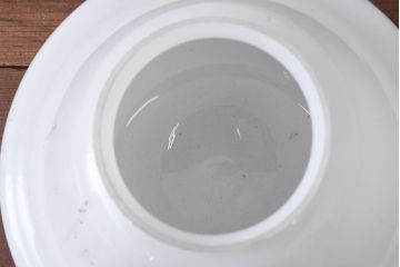 和製アンティーク　光を柔らかく拡散し温かみのある空間を演出する乳白ガラスペンダントライト(天井照明カバー、吊り下げ照明、シェード、電笠)(R-083818)
