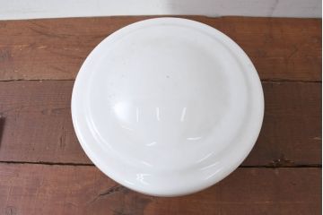 和製アンティーク　光を柔らかく拡散し温かみのある空間を演出する乳白ガラスペンダントライト(天井照明カバー、吊り下げ照明、シェード、電笠)(R-083818)