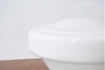 和製アンティーク　光を柔らかく拡散し温かみのある空間を演出する乳白ガラスペンダントライト(天井照明カバー、吊り下げ照明、シェード、電笠)(R-083818)