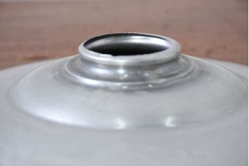 和製アンティーク　在庫10セットあります!!　インダストリアル　レトロなアルミ製のペンダントライトシェード2個セット(吊り下げ照明、天井照明、ランプシェード、電笠、照明カバー)(R-083827)
