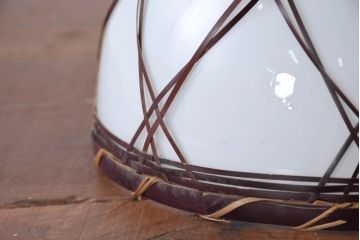 和製アンティーク　趣のある竹細工のペンダントライト(吊り下げ照明、天井照明、シェードランプ)(R-083835)