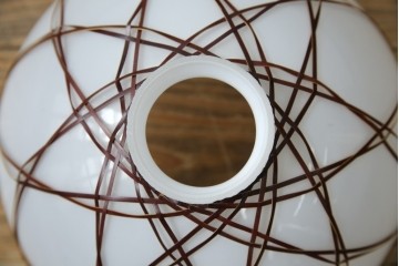 和製アンティーク　趣のある竹細工のペンダントライト(吊り下げ照明、天井照明、シェードランプ)(R-083835)